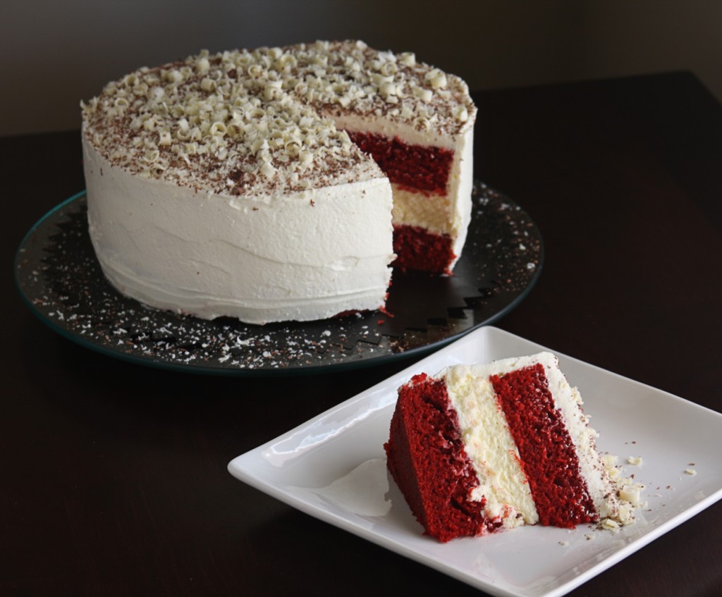 Erin's Food Files » Lincoln’s Red Velvet (Cheesecake) Cake